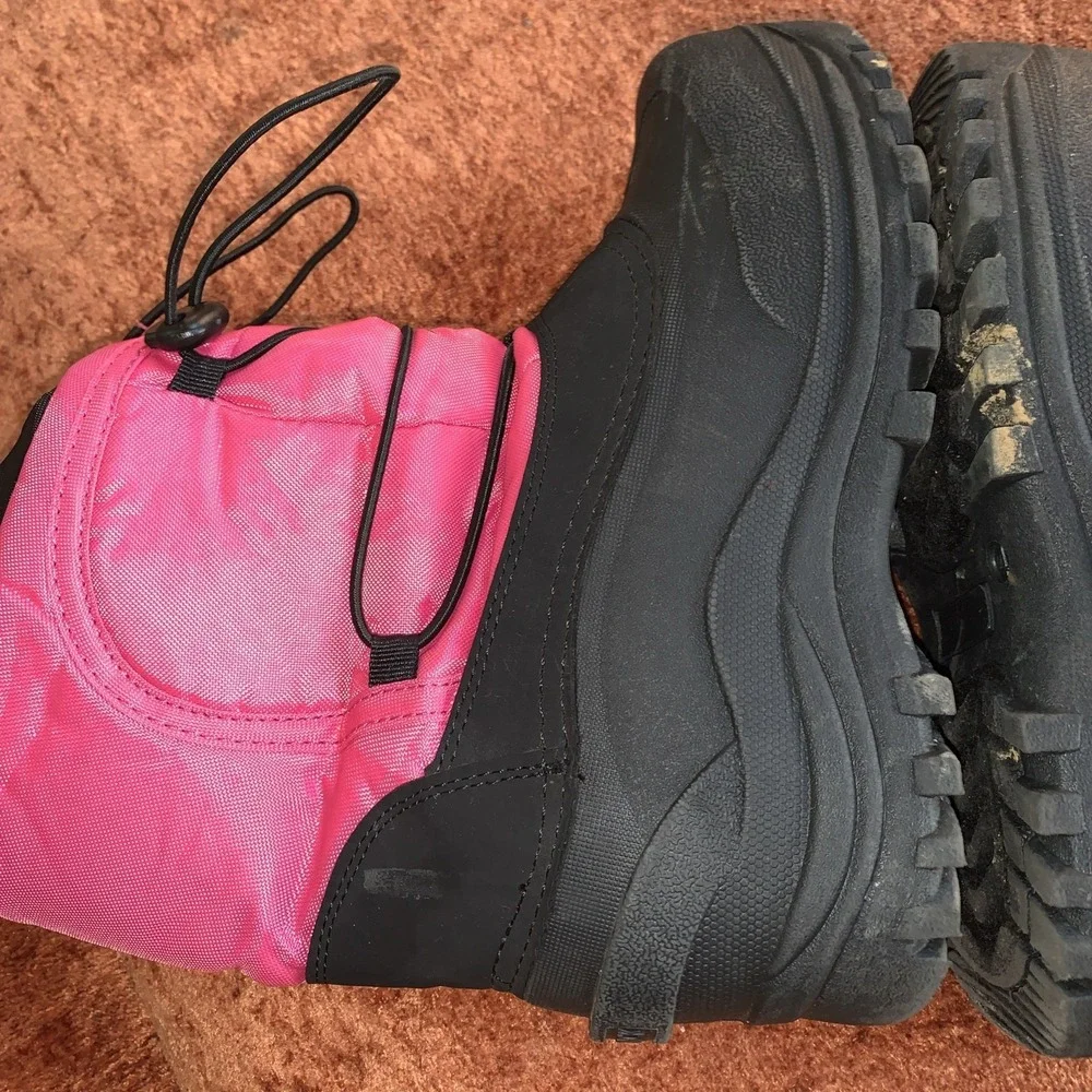 Tamarack‎ Kids Size 4 Pink Black Snow Boots Skiing Hike Snowboard Cold